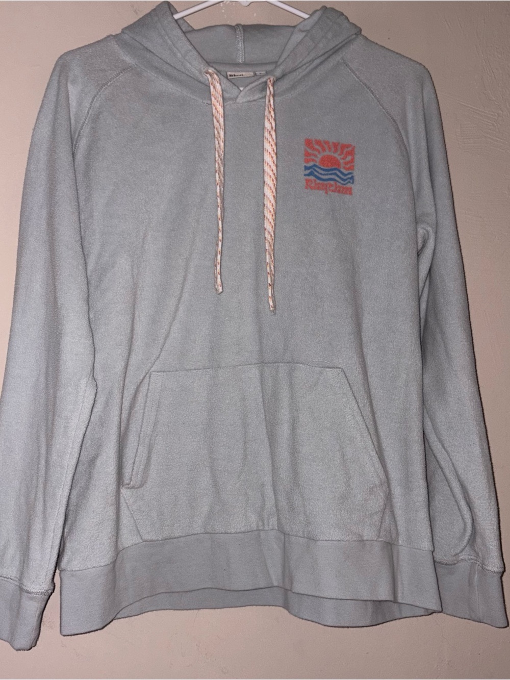Rhythm Light Blue Hooded Crewneck Sweater with Sunrise Logo